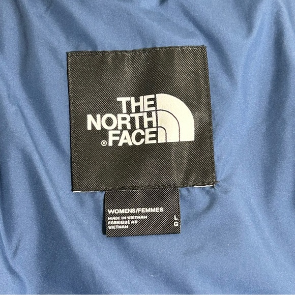 The North Face Women's Aconcagua Jacket Down Zip Coat Shady Blue Sz L